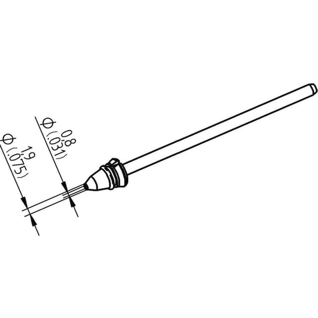 Ersa - 0742ED0819H/SB Entlötspitze Konisch Spitzen-Länge 79.25 mm Inhalt 1 St.