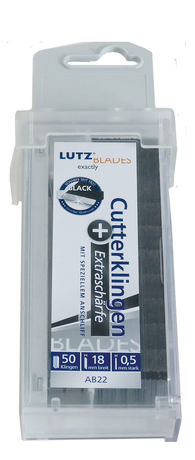 Lutz Abbrechklinge 18mm black Pack a 50 St.