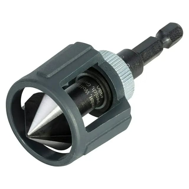 Wolfcraft - Kegelsenker mit Tiefenstopp, Sechskant-Schaft ø 20 mm - 4390000