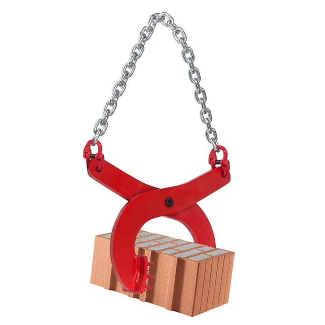 Dema - Steinzange Mauersteinzange Greifer Ziegelstein Bordstein Träger 1800kg / 15cm