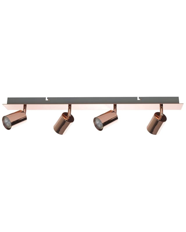 Beliani - Deckenleuchte Kupfer Metall 4-flammig verstallbar Industrie Look Moderne Wandleuchte