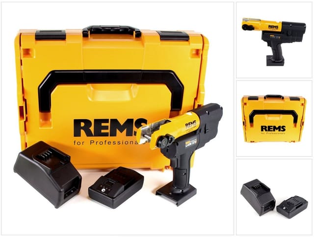 Mini-Press acc 22 v Akku Radialpresse mit Zwangsablauf in L-Boxx + 1 x 2,5 Ah Akku + Ladegerät ( 578014 R220 ) - Rems