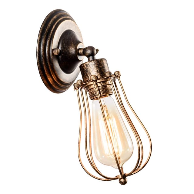 Hängeleuchte Industrielle Wandleuchter Vintage Beleuchtung Verstellbare Wandlampe Rustikaler Draht Metall Käfig Wandleuchte Edison Stil Antike Leuchte