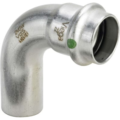 Viega Italia Srl - Viega Sanpress Inox Bogen 435721 22mm, 90Grad, Stahl nichtrostend, SC-Contur