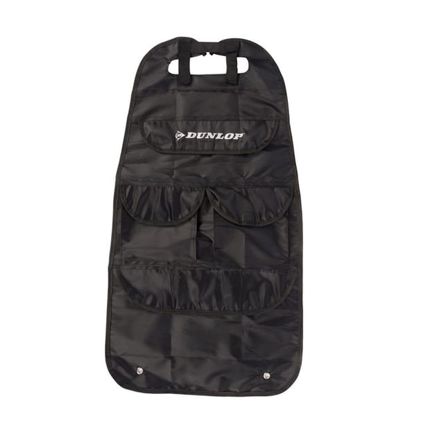 Dunlop - Auto-Organizer / Aufbewahrungsbox / Sitzschoner in schwarz mit Klettverschluss
