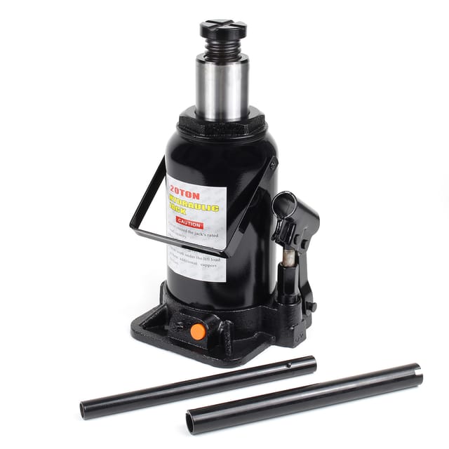 Hydraulischer 20t Flaschen-Wagenheber, Stempelwagenheber mit Slow down Funktion, Autoheber 244-449 mm - Wiltec