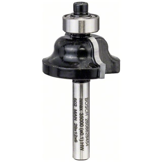 PROFILfräser, 6 mm, R1 4 mm, D1 28,6 mm, b 8 mm, l 12,4 mm, g 54 mm - Bosch