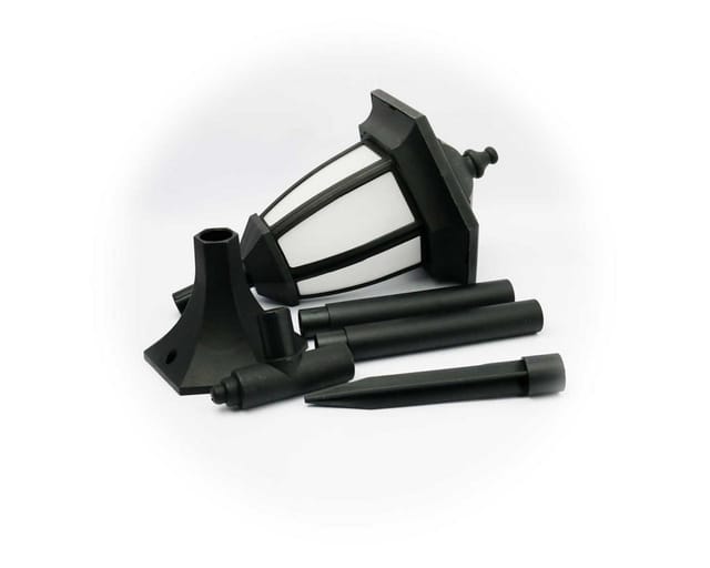 Star - Solar Laterne Flame, Schwarz, Dämmerungssensor, h 63cm