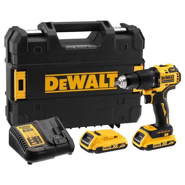 DCD709D2T 2-Gang Akku Schlagbohrschrauber Bohrschrauber 18V - 2x2Ah Koffer tstak - Dewalt