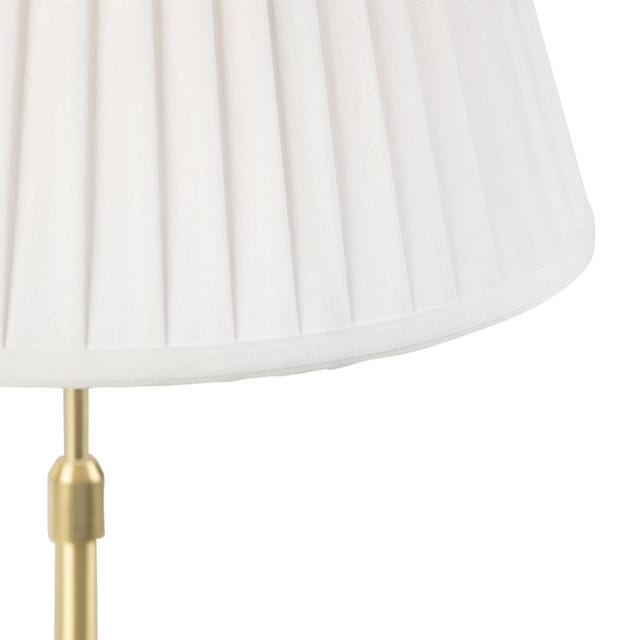 Tischleuchte gold / messing mit plissiertem Schirm creme 35 cm - Parte