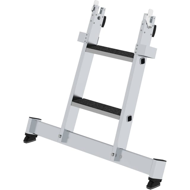 Günzburger Steigtechnik - Stufen-Glasreinigerleiter Unterteil mit nivello-Traverse und clip-step R13 2 Stufen - 012014