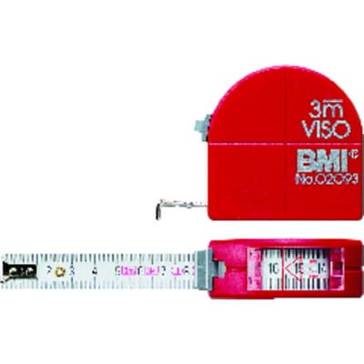 BMI - Taschenbandmaß mit Sichtfenster 3 m x 16 mm, mit Zirkel