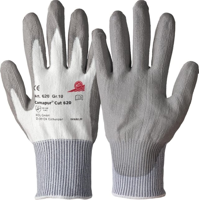FP - Schnittschutzhandschuhe Camapur Cut 620 Gr.8 weiß/grau hppe en 388 Kat.II 10 pa