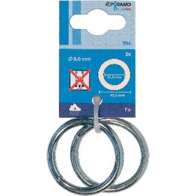 Posamo - pösamo Ring geschweißt Zn (sb) 5,0mm, Innen-Ø 35mm a 2