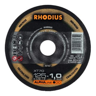 XT70, 100 Stück, 115 x 1,0 mm, Trennscheibe - Rhodius