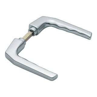 Hoppe - Türdrückerpaar Frankfurt 117L Aluminium F1 ohne Rosetten Vierkant 8 mm