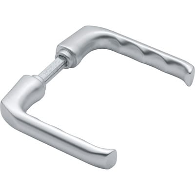 Hoppe - Türdrückerpaar London 113 Aluminium F1 ohne Rosetten Vierkant 8 mm