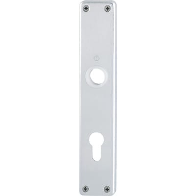 Hoppe - Zimmertür-Langschild, pz, E72, RH7, alu, 202SP, London, eckig, F1