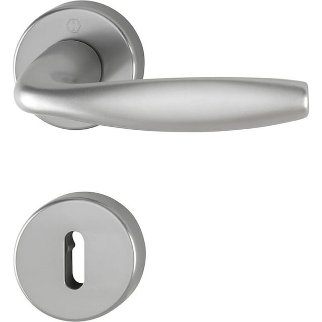 HOPPE Aluminium-Rosetten-Türgriff-Garnitur New York GRT-SST/F9/8/OB/37-42 - 3273215