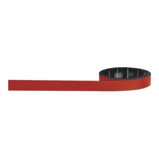 Magnetoplan - Magnetband ® magnetoflex 10 mm x 1 m (b x l) Gummi magnetisiert rot