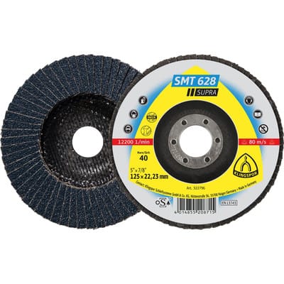 Klingspor - 322793 Fächerscheibe smt 628 Supra d. 115 mm Körnung 80 gerade inox Zi