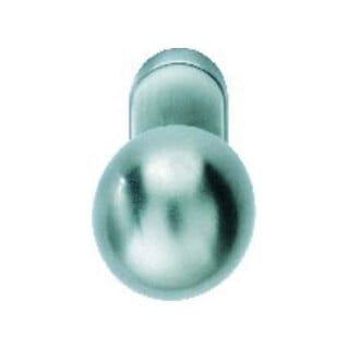 FSB - Türknopf 07 0802 - auf Rosette, ø 50 mm gerade, fest vernietet, silber elox.