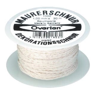 Baumwollkordel 1,0 mm 30 m weiß - Overmann