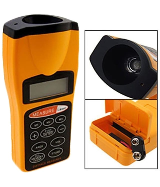Trade Shop Traesio - Trade Shop - ultraschall-laserpointer-abstandsmessung lcd-anzeige messen 18 m -