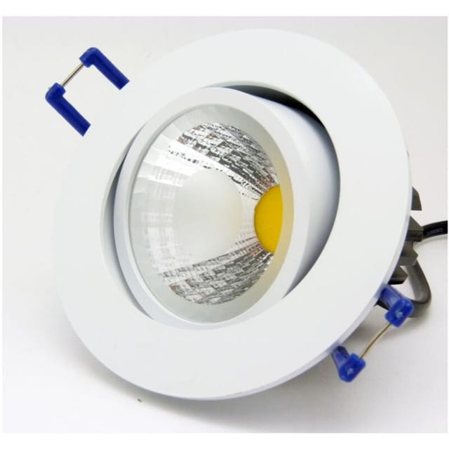 Trade Shop Traesio - Trade Shop - 3W 5W 7W 12W 20W 30W cob-led-einbau-spotlight mit federn und hohen leistungsflossen - Weiß