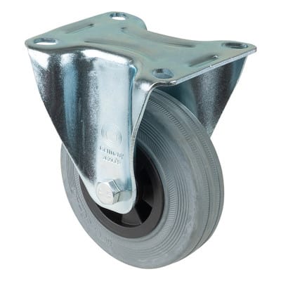 Bs-r Bockrollen, Gummirad blaugrau, Kunststoffelge, Rollenlager