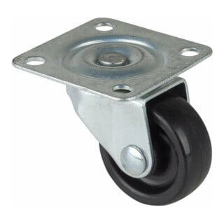 Lenkrolle 30mm 40x40mm Platte,Kunststoffrad F25.031