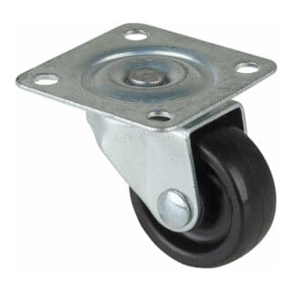 Lenkrolle 30mm 40x40mm Platte,Kunststoffrad F25.031