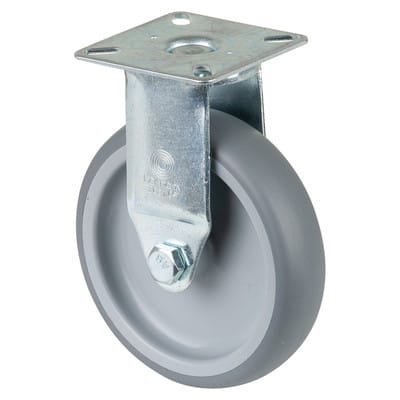Bockrolle 100mm Lg.G Stahlbl verz. Gummirad - Bs Rollen