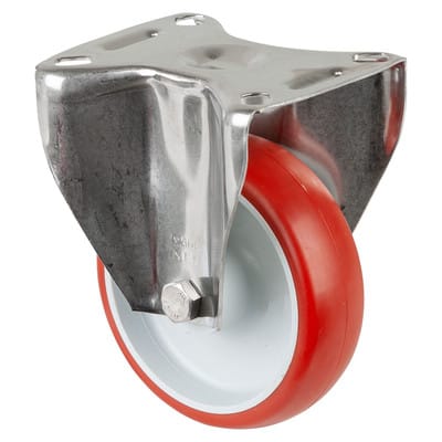 Bockrolle Polyure. / Edels. Rad-d 100mm 120 kg Tragfür - Bs Rollen