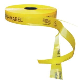 FP - Kelmaplast Trassenwarnband Nr. 94 T-Kabel Sollbruchstellen gelb 250m