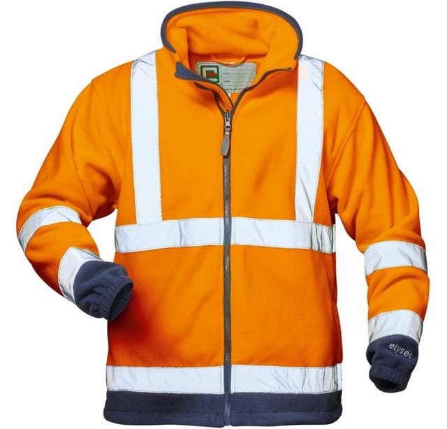 Warn-Fleecejacke Benedikt Gr. m, orange/marine - Elysee