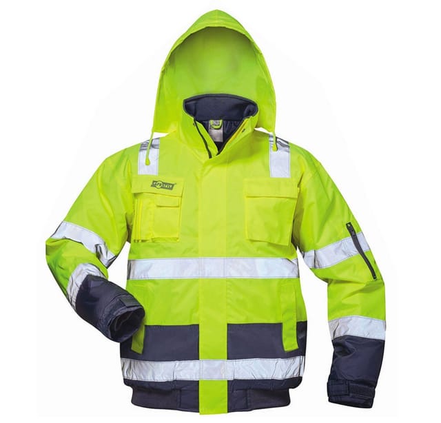 Warnpilotenjacke Axel,Gr.S,gelb/blau - Safestyle