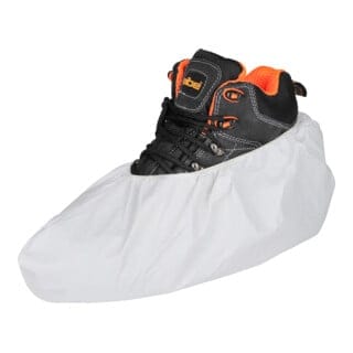 Pe Einweg-Überschuhe antistatisch mit Gummizug Farbe: weiss 17 cm - Asatex