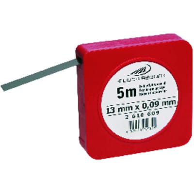 Helios Preisser - Fühlerlehrenband, Einzelkassette (Kohlenstoffstahl, gehärtet, Breite 12,7 mm,Länge 5 m, Nennmaß 0,2 mm)