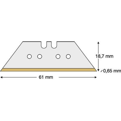 Lutz Trapezklinge 0,65 mm, Tin beschichtet, a 10 St.