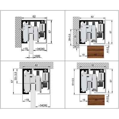 Gt-l Abdeckkappen-Set Aluminium silber eloxiert - Helm