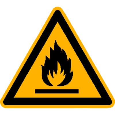 FP - SafetyMarking Warnschild Aluminium sl 200 mm Warnung vor feuergefährlichen StoffenSafetyMarking