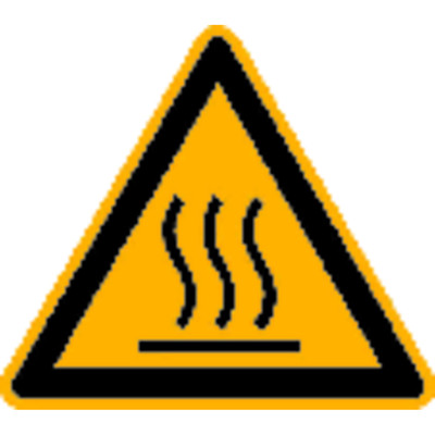 FP - Warnschild Fol Heisse Oberfl. SL100mm