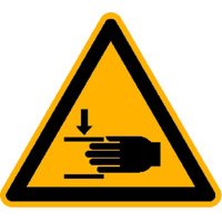 FP - Warnschild Fol Handverletzung SL100mm Bild 2