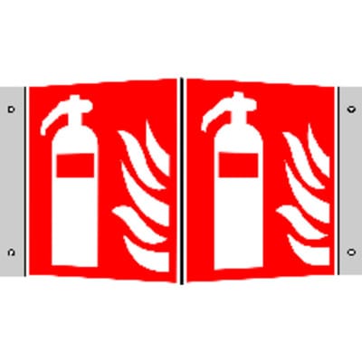Winkelschild 200x200mm nl Alu Feuerlöscher iso