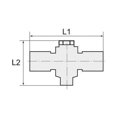 Riegler - T-Steckverschraubung »Blaue Serie«, drehbar, r 1/4 außen, ø 10 mm