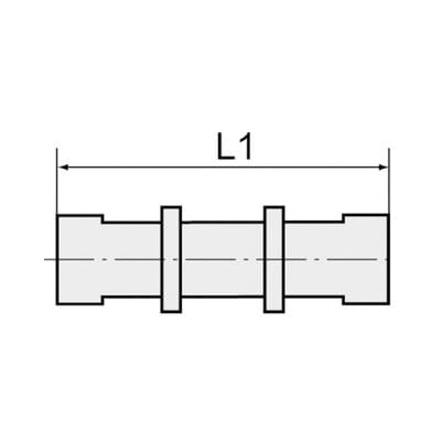 Gerade Schott- Steckverbinbung Blaue Serie M16x1 Schlauch-Ø 8 RIEGLER