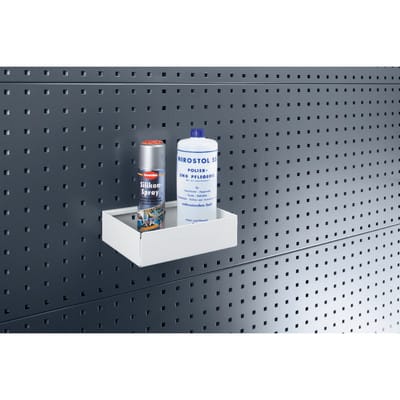 Ablagekasten H65xB440xT175mm lichtgrau passend für Lochplatten
