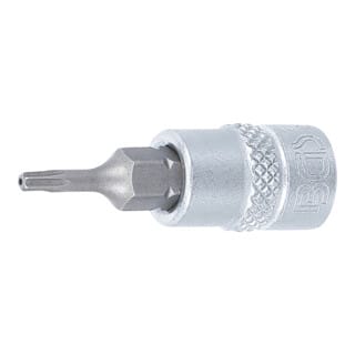 BGS Bit-Einsatz Antrieb Innenvierkant 6,3 mm (1/4") T-Profil (für Torx) mit Bohrung T8 - 2356