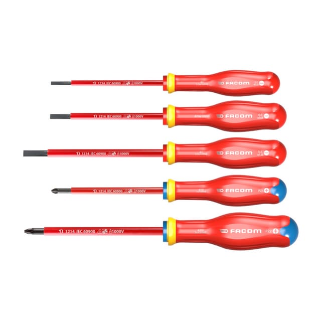 Set aus 5 isolierten Schraubendrehern PROTWIST, 1000 Volt, FACOM ATP.J5VE